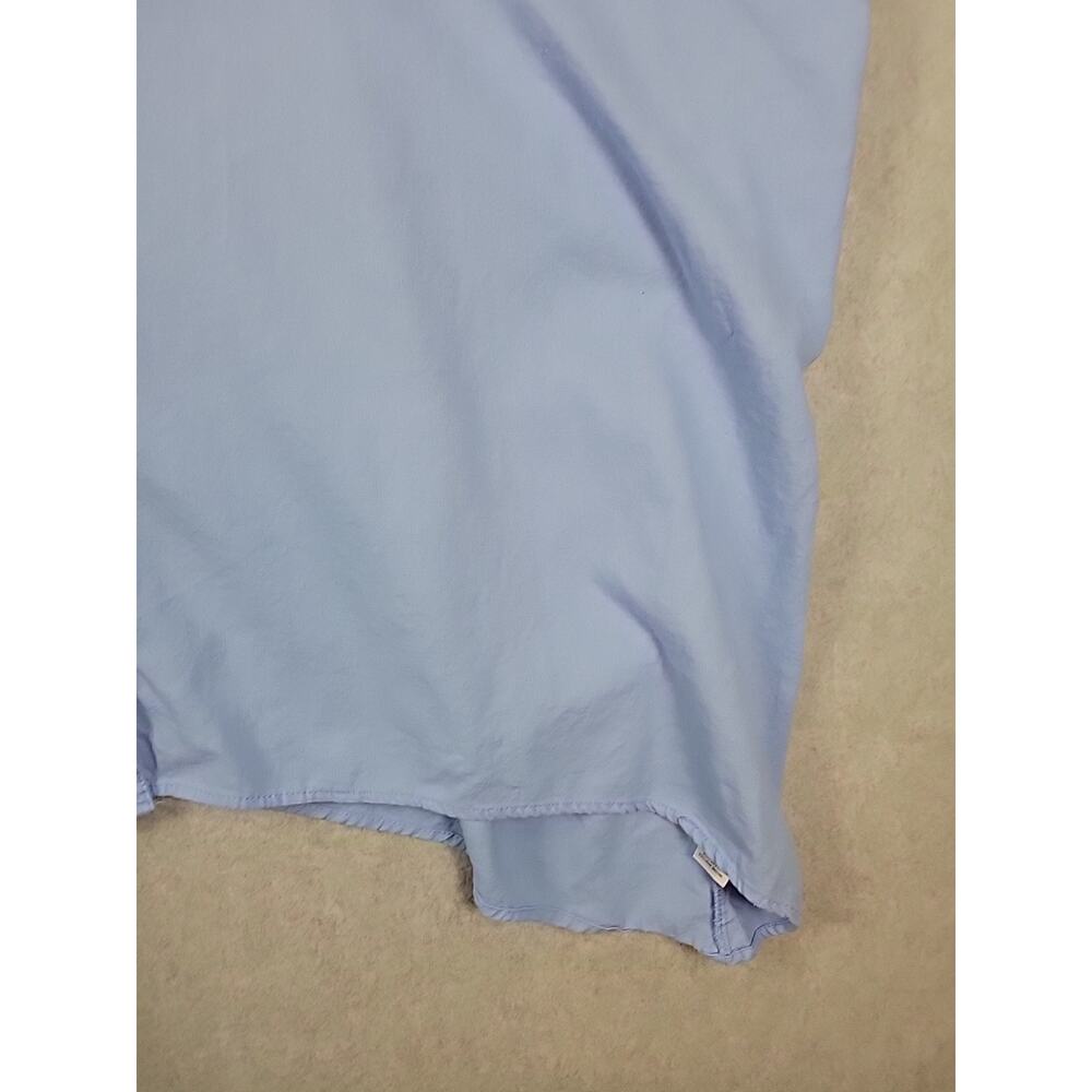 Ellos Linen Rayon Blue Lagenlook Oversized Button Up Tunic Top Women's Plus 4X - Picture 5 of 13